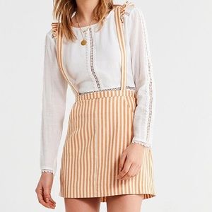 UO Rosie Ruffle Skirtall Overall